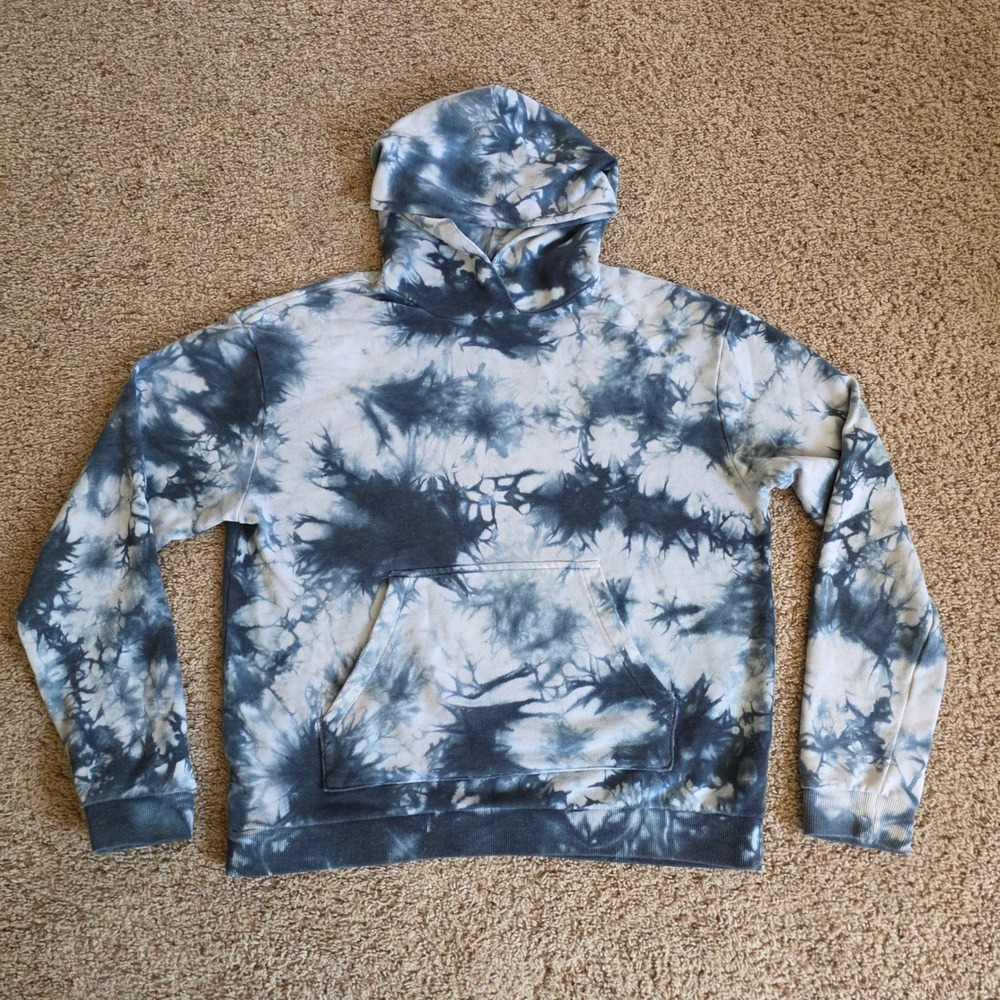 Urban Outfitters Mens Blue Tie Dye‎ Hoodie Sweatshirt Size Small Streetwear UO